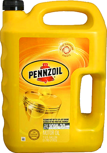 1 Gallon of 10w-30 Pennzoil motor oil.