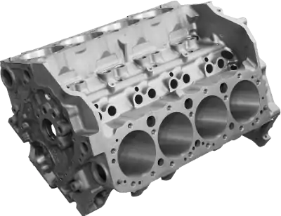 A V8 engine block.