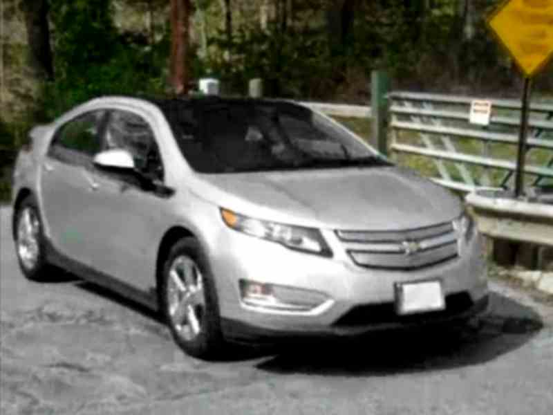 A silver Chevy Volt