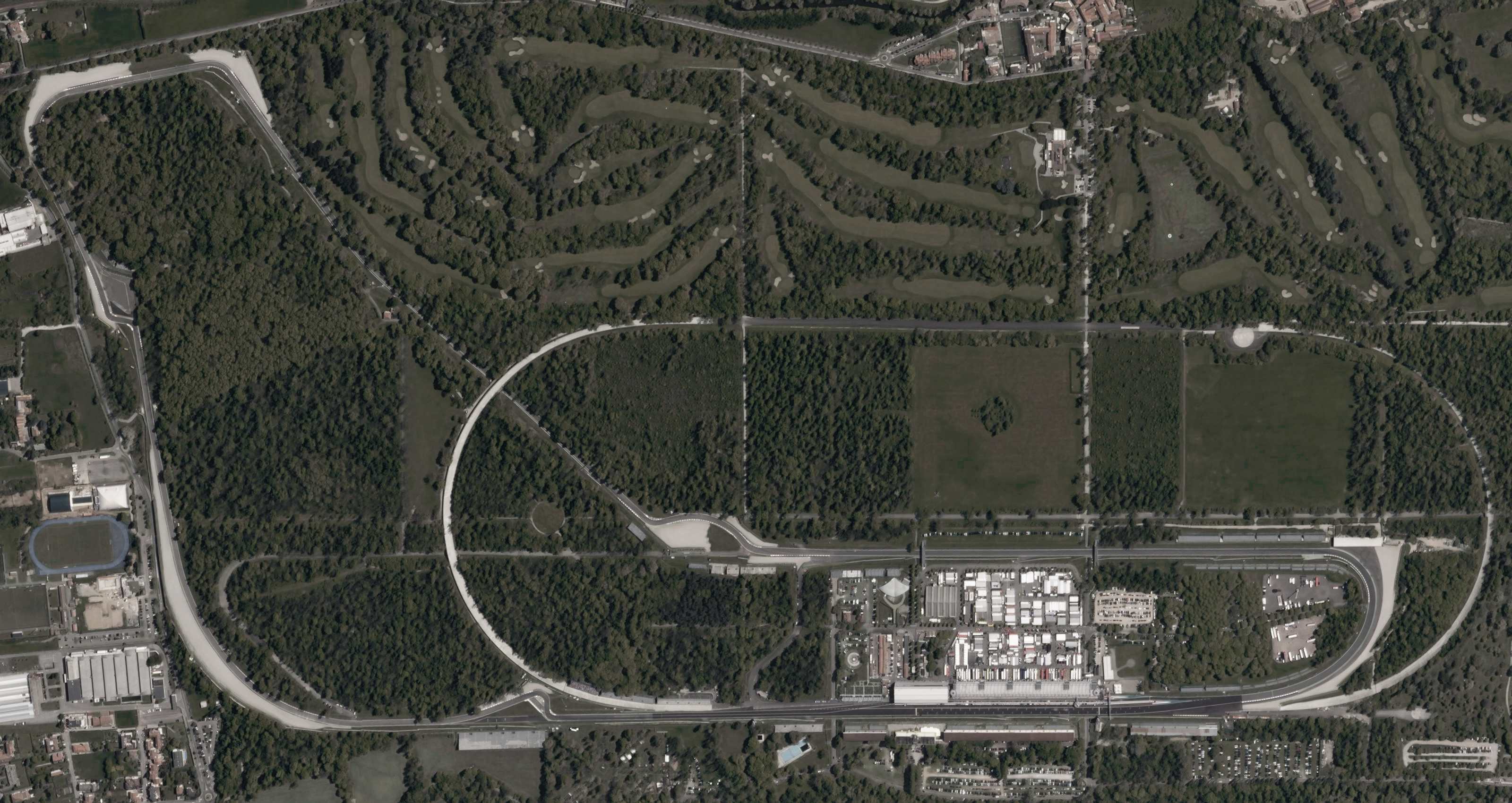 An aerial view of Autodromo Nazionale Monza