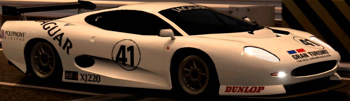 White Jaguar XJ220 LM Race Car